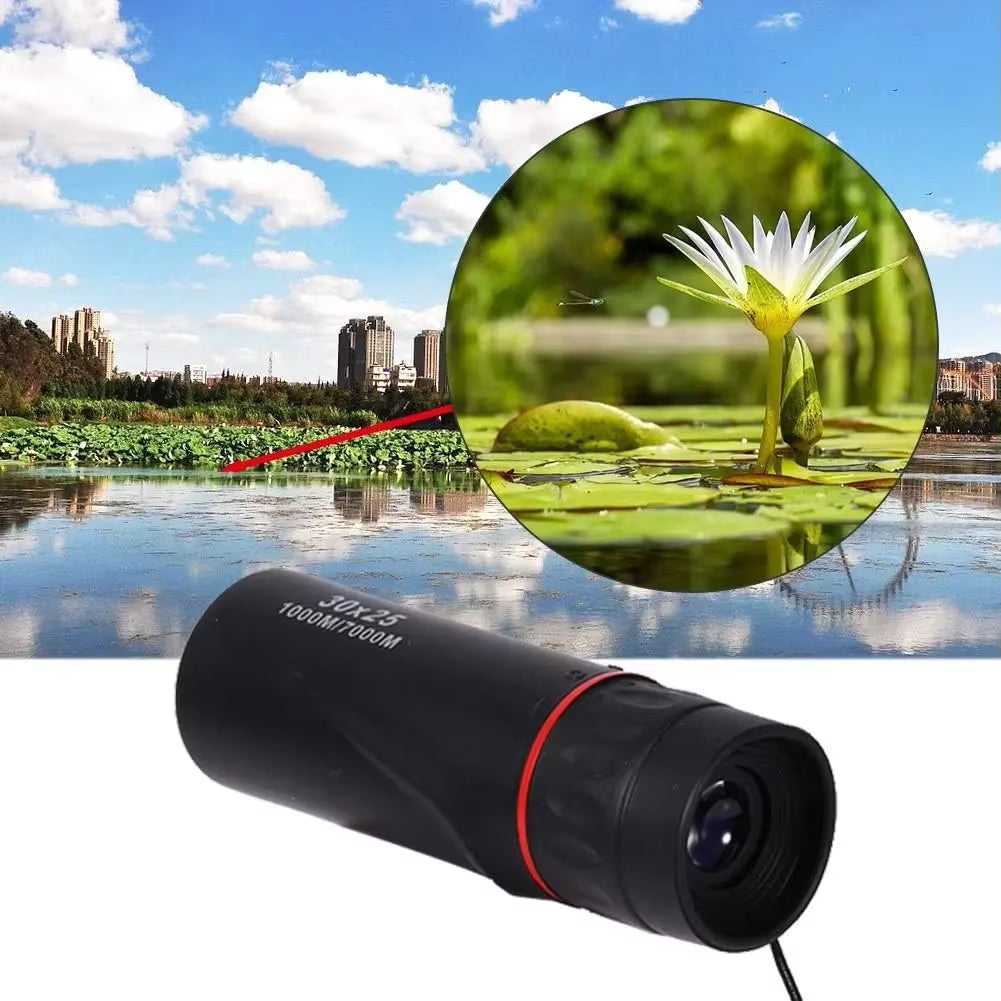 2000X25 HD Monocular Telescope Mini Portable Mobile Phone Telescope with Holder Outdoor Camping Hunting Birdwatching Telescopes