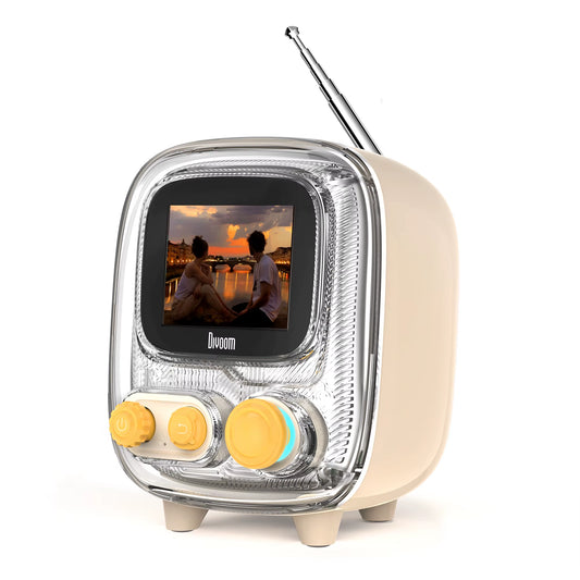 Tiivoo-2 Portable Bluetooth Speaker with FM Radio,Pixel Art Retro Mini Small Cute Wireless Speaker,Vintage Decor